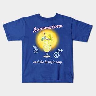 Summer tank: pina colada easy living Kids T-Shirt